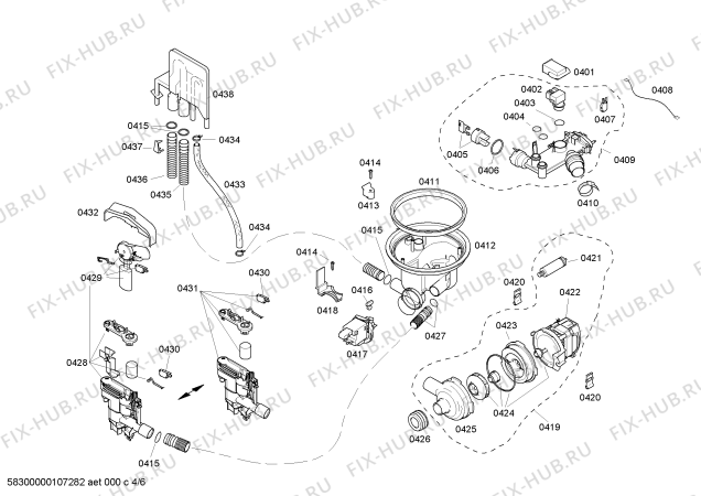 Схема №5 SL34A002UC hydroSensor с изображением Кабель для электропосудомоечной машины Bosch 00492927