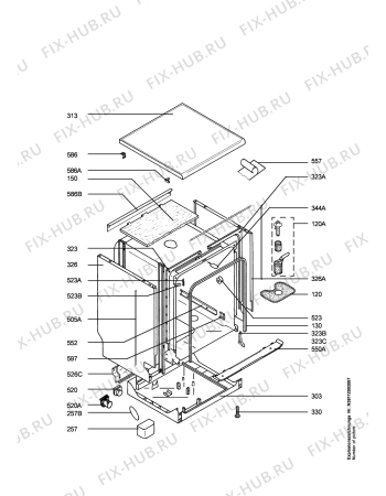 Взрыв-схема посудомоечной машины Aeg FAV50810 - Схема узла Housing 001