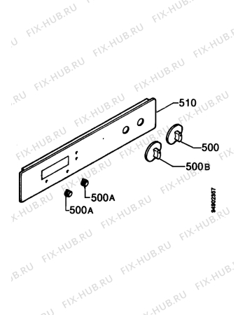 Взрыв-схема плиты (духовки) Zanussi BM315 - Схема узла Command panel 037