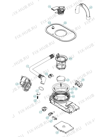 Взрыв-схема посудомоечной машины Asko D5535 SOF DK   -Titanium (415683, DW90.2) - Схема узла 04