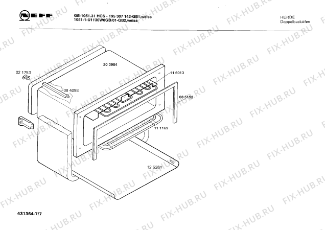 Схема №5 HB90420GB с изображением Переключатель для электропечи Bosch 00032763
