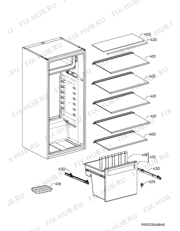 Взрыв-схема холодильника Smeg S7298CFD2P1 - Схема узла Internal parts