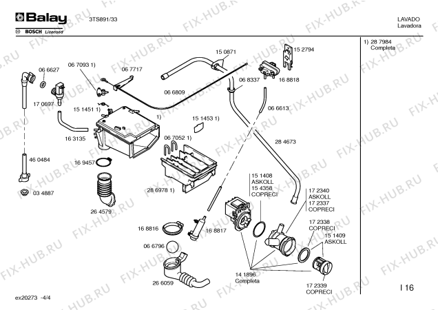 Схема №3 3TS891 с изображением Панель управления для стиральной машины Bosch 00354288