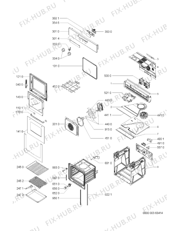 Схема №1 AKZ446IX (F092573) с изображением Панель для плиты (духовки) Indesit C00342018