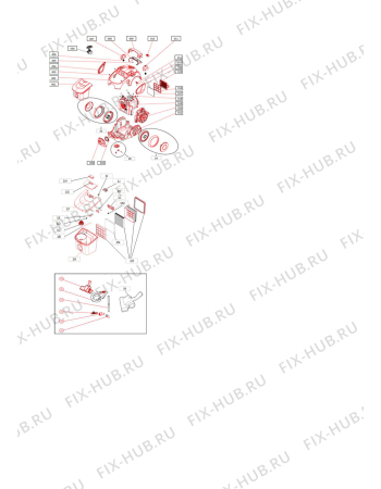 Схема №1 AR3520 с изображением Рукоятка для электропылесоса Aeg 4055258430