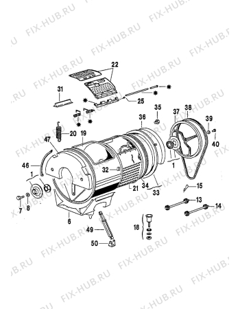 Взрыв-схема стиральной машины Zanussi ZT1044 - Схема узла Tub and drum