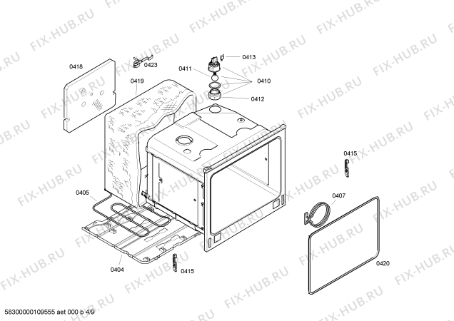 Схема №6 U1422B0GB с изображением Переключатель режимов для плиты (духовки) Bosch 00600387