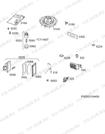 Взрыв-схема плиты (духовки) Aeg BO4SEM - Схема узла Electrical equipment