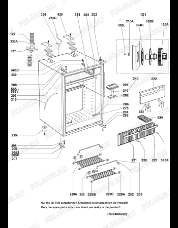 Взрыв-схема холодильника Dometic RM7401LSC - Схема узла Housing 001