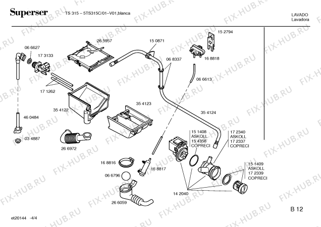 Схема №3 5TS315C TS315 с изображением Кабель для стиральной машины Bosch 00268321