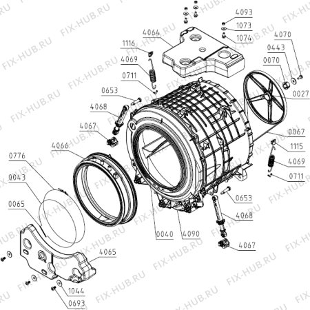 Взрыв-схема стиральной машины Panasonic NA-148XS1 WGN (494610, PS15/P814A) - Схема узла 06