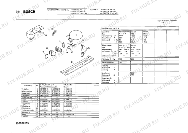 Взрыв-схема холодильника Bosch 0700304106 KS318ZL - Схема узла 02
