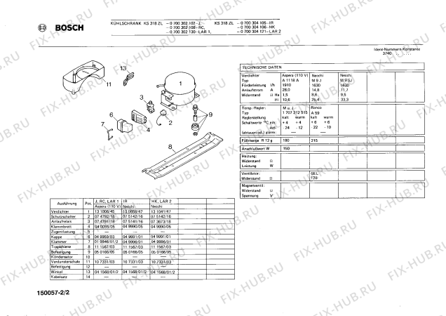 Взрыв-схема холодильника Bosch 0700304105 KS318ZL - Схема узла 02