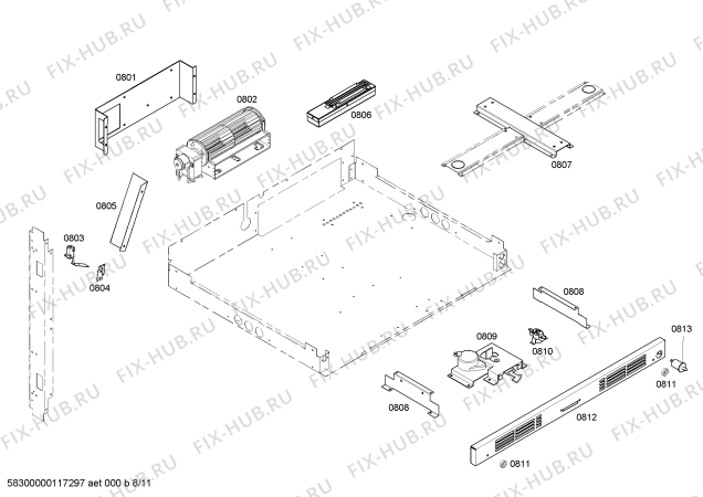 Схема №7 SM272ZS с изображением Стержень для плиты (духовки) Bosch 00417993