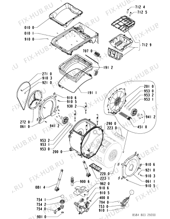 Схема №2 EV 8042 с изображением Обшивка для стиралки Whirlpool 481245210139