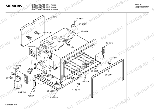 Схема №2 HB90524GB с изображением Панель управления для духового шкафа Siemens 00361372