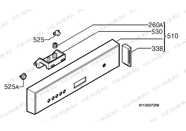 Взрыв-схема посудомоечной машины Kuppersbusch IG6406.0E - Схема узла Command panel 037