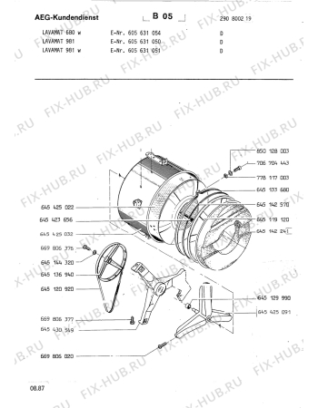 Взрыв-схема стиральной машины Aeg LAV680 W - Схема узла Section2