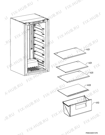 Взрыв-схема холодильника Aeg SKS8882EUR - Схема узла Internal parts