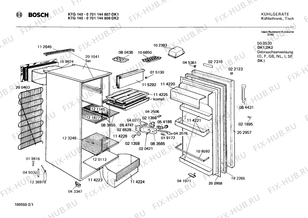 Схема №1 KT1420 с изображением Декоративная планка для холодильника Bosch 00114226
