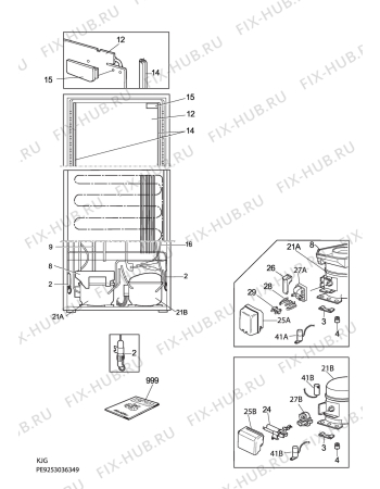 Взрыв-схема холодильника Electrolux ERB34254W - Схема узла C10 Cold, users manual