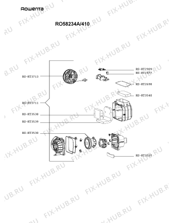 Схема №3 TW5853HO/410 с изображением Двигатель (мотор) для мини-пылесоса Rowenta RS-RT3711
