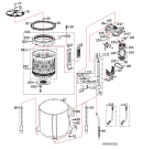 Схема №1 WTLA1300SL-Tub&drum с изображением Фиксатор Whirlpool 482000023544