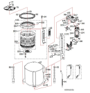 Схема №1 WTLA1300SL-Tub&drum с изображением Моторчик Whirlpool 482000023558