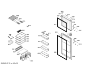 Схема №2 KD42VX00NE с изображением Дверь морозильной камеры для холодильника Siemens 00477832