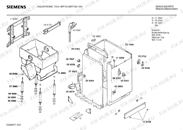 Схема №4 WP73130FF AQUATRONIC 7313 с изображением Панель управления для стиральной машины Siemens 00289016