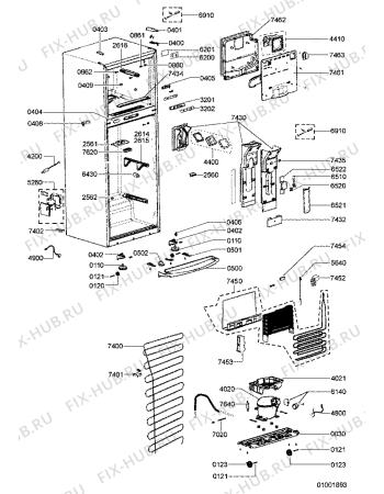 Взрыв-схема холодильника Indesit ARC4208IX1 (F090351) - Схема узла