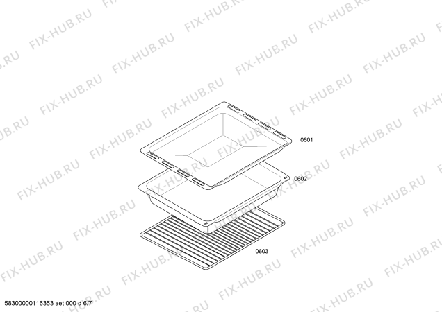 Взрыв-схема плиты (духовки) Bosch HSN651020E - Схема узла 06