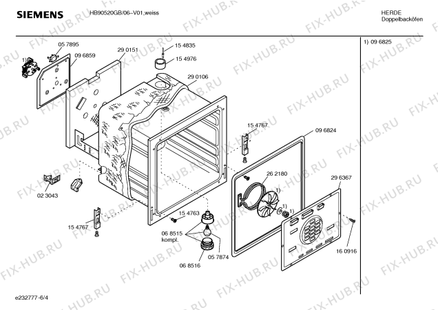 Схема №4 HB90520GB с изображением Ручка управления духовкой для электропечи Siemens 00166987