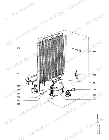 Взрыв-схема холодильника Aeg S2364-6E - Схема узла Refrigerator cooling system