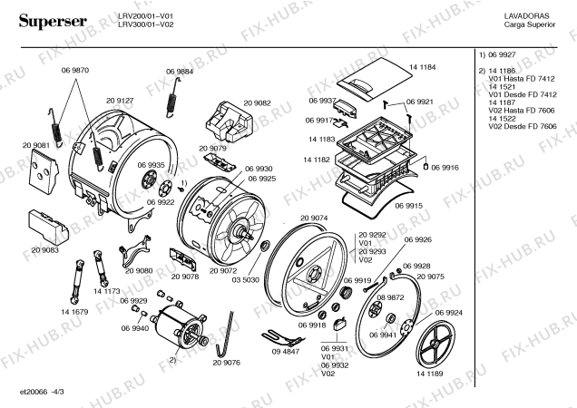 Схема №3 LRV300 с изображением Панель для стиралки Bosch 00209288