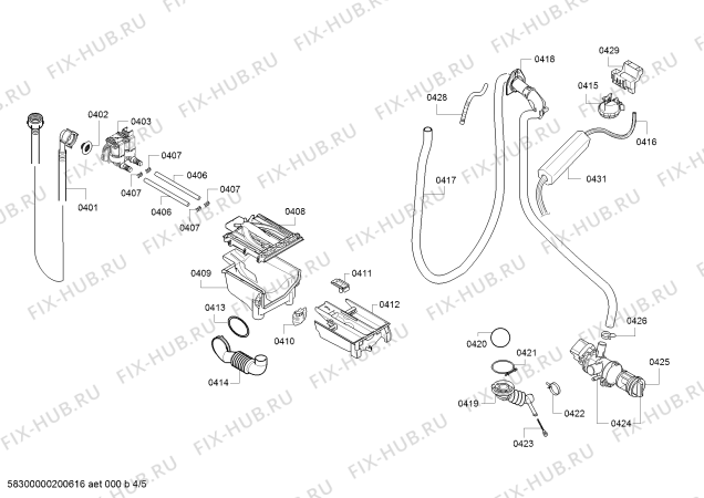 Схема №2 WAT24464IN с изображением Индикатор для стиралки Bosch 12023925