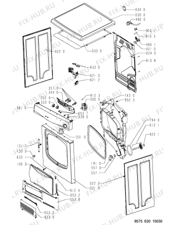 Схема №1 AWZ6303 (F092457) с изображением Декоративная панель для стиралки Indesit C00343254