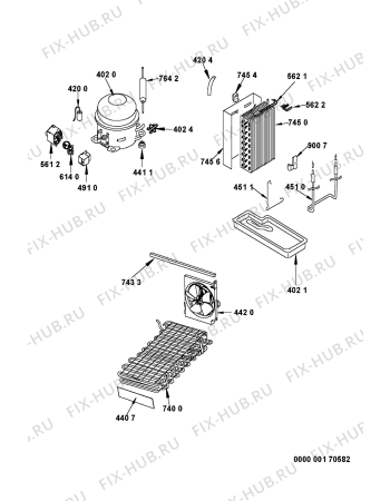 Взрыв-схема холодильника Whirlpool FRBB36AF202 (F090522) - Схема узла