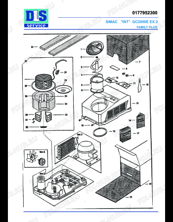 Схема №3 GC 2000E EX:2 FAMILY PLUS с изображением Всякое для электромороженицы DELONGHI 6277000000