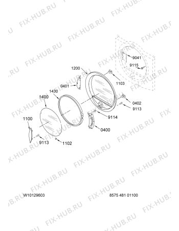Схема №3 AWZ 481/GH с изображением Кнопка для сушильной машины Whirlpool 480112100073