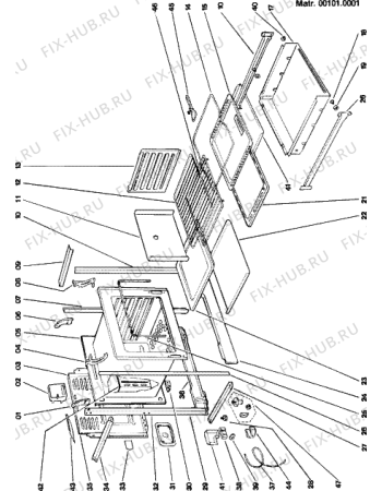 Схема №4 KG6407LVG (F022260) с изображением Дверка для электропечи Indesit C00065500