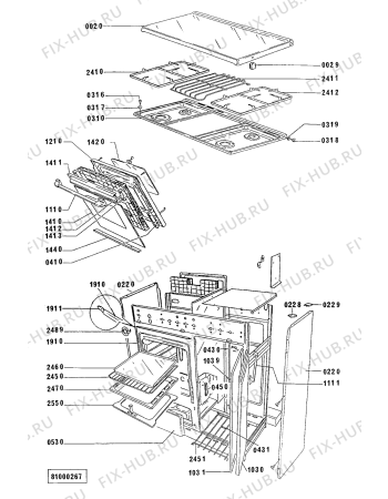 Схема №2 ACF 485/01 IG с изображением Петля и завес для электропечи Whirlpool 481990704894