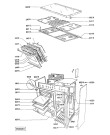 Схема №2 ACF 485/01 IG с изображением Петля и завес для электропечи Whirlpool 481990704894