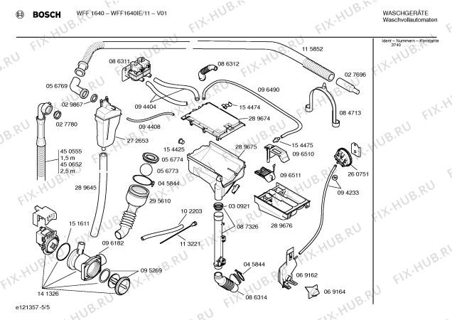 Схема №3 WFF1640IE WFF1640 с изображением Инструкция по эксплуатации для стиралки Bosch 00519430