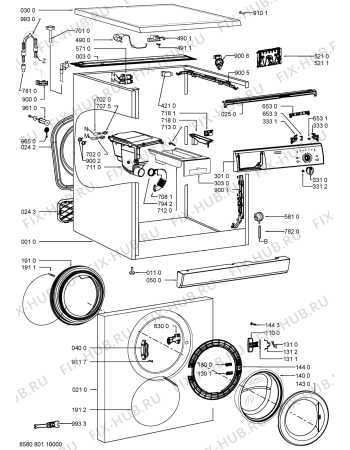 Схема №2 LOE 5109 с изображением Обшивка для стиральной машины Whirlpool 480111103523
