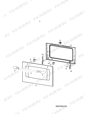 Взрыв-схема посудомоечной машины Elektro Helios SN5250 - Схема узла H10 Main Oven Door (large)