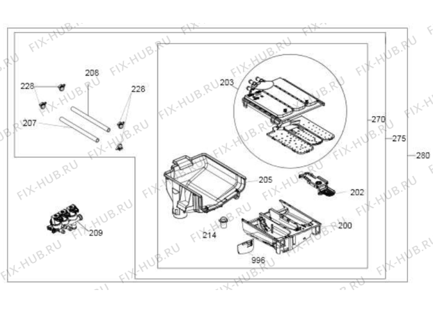 Взрыв-схема стиральной машины Gorenje WD73121S (732305, NA1260CD4) - Схема узла 05