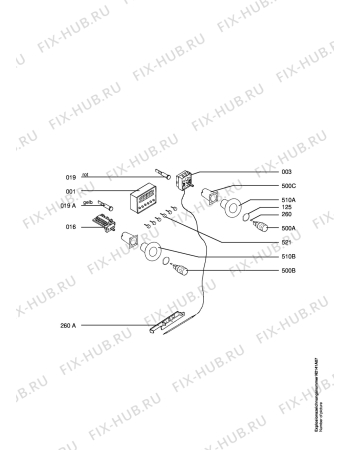 Взрыв-схема плиты (духовки) Aeg CB4130-1-W   SKAND. - Схема узла Functional parts 267