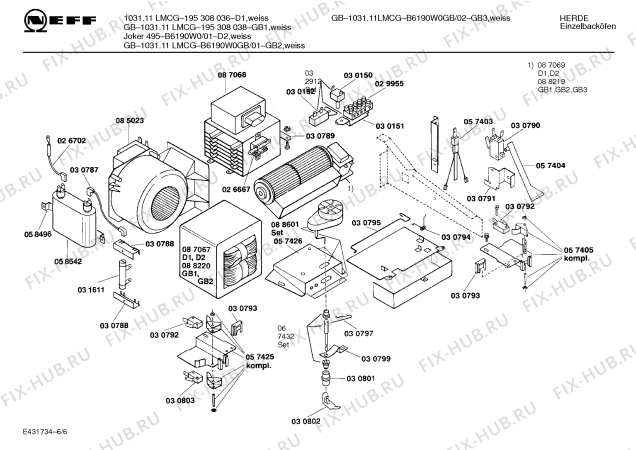 Схема №4 195308038 F-1031.11LMCG с изображением Переключатель для электропечи Bosch 00058340