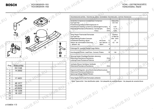 Схема №3 KGV2422 с изображением Инструкция по эксплуатации для холодильника Bosch 00529375